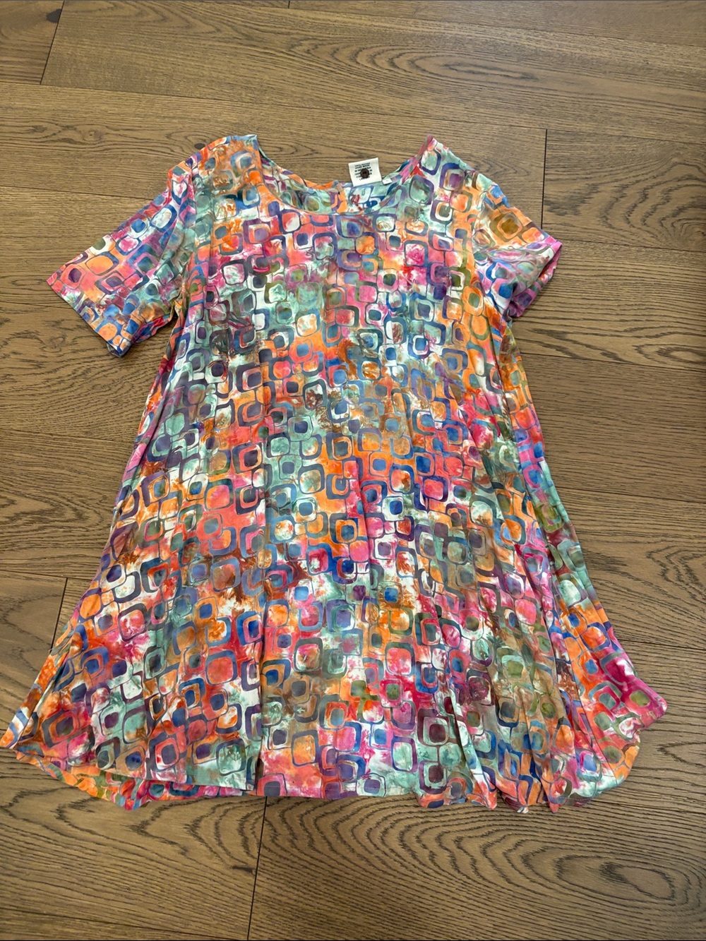 Women's Multicolor Geo-Print Midi Dress